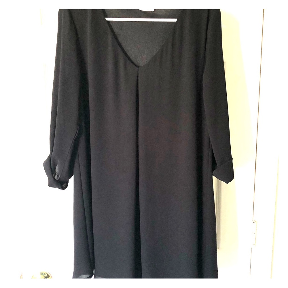 Lush v neck tunic mini dress half sleeve